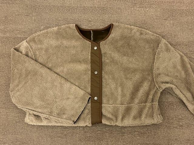 【ワークマン　防風ベロアシャギーロング】まるでダッフィーのような色とモコモコ感♪