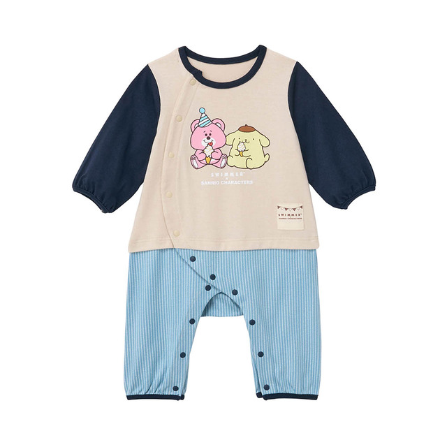 SWIMMER×サンリオキャラクターズ プリント長袖前開きカエルロンパース｜2,990 円（税込）