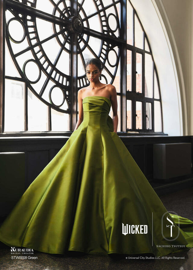 【クラウディア】『ウィキッド』新作ウェディングドレス「WICKED｜SACHIKO TSUTSUI」　STW0008_Green