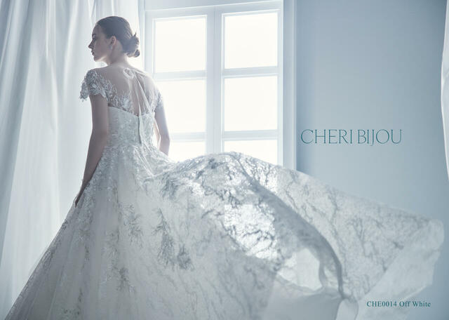 【クラウディア】CHERI BIJOU(シェリービジュー)新作ウェディングドレス|CHE0014_OffWhite