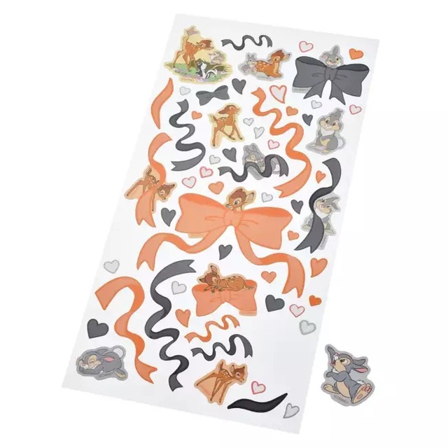 バンビ、とんすけ、フラワー シール・ステッカー リボン Sticker Collection 350円