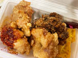 【から揚げの天才】天才のから揚げ丼 Lサイズ　￥1,060天才サイドメニューセットB ￥290