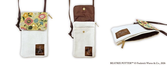 【ピーターラビット】「織りフラップ付きポシェット」1,900円、サイズ(約)：H195×W115×マチ10mm／ちょっとしたお出かけに便利なポシェット