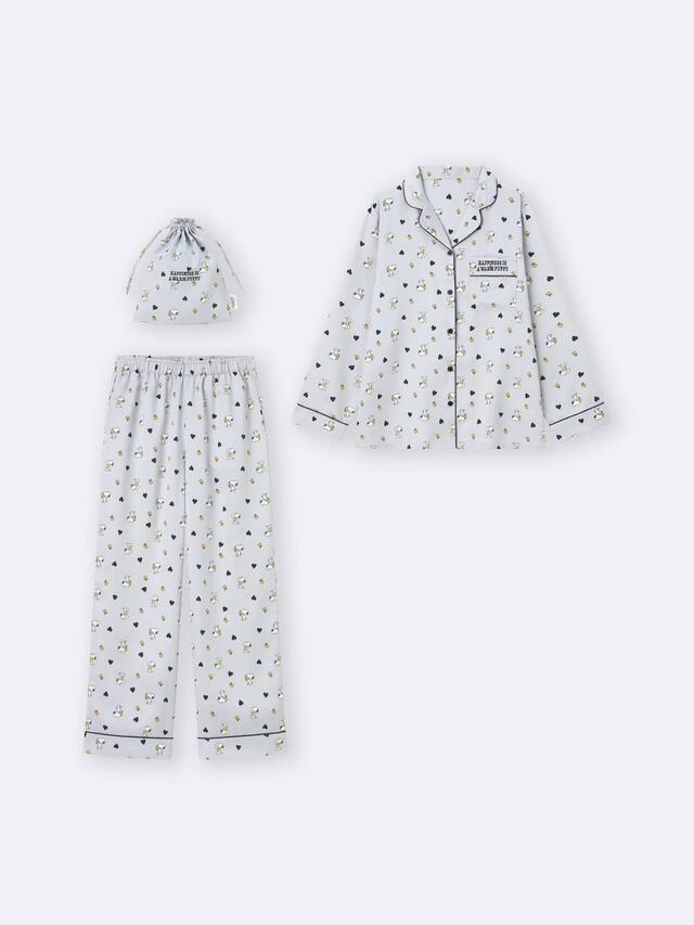 サテンパジャマ(長袖&ロングパンツ) Peanuts ¥3,990