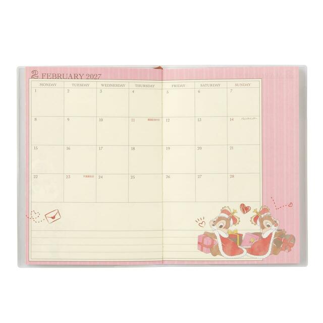 チップ＆デール 手帳・スケジュール帳 B6 CALENDAR ＆ ORGANIZER 2027 1,500円