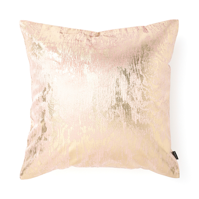 【Francfranc(フランフラン)】シャイニーメタリック PT-B096 クッションカバー ピンク×ゴールド【価格】3,500円(税込)