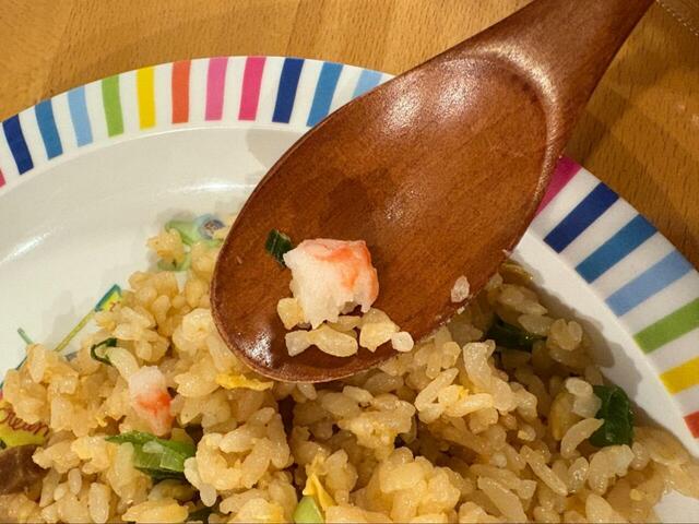 【コストコ バーミヤン本格炒飯】エビやがしっかり入っていて食感も楽しいです◎