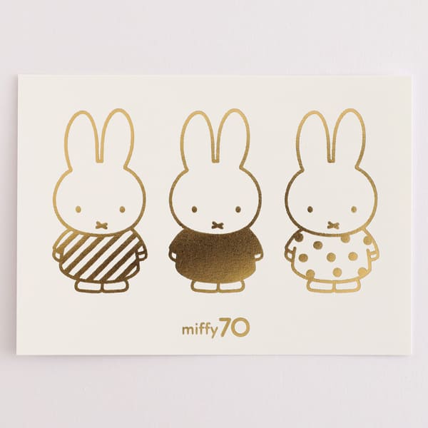 【ミッフィー】金箔押しポストカード（miffy）275円 