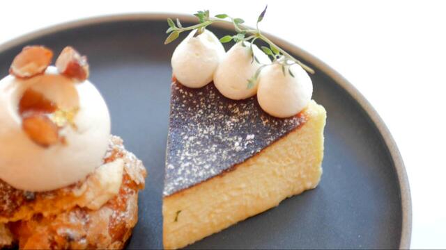 【広島の人気カフェ3選　”few”】とろっとしていて濃厚なバスクチーズケーキ