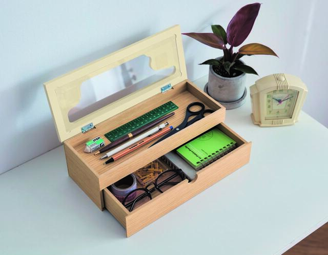 カトラリーケースとしても使える卓上収納ボックス 「スヌーピー」