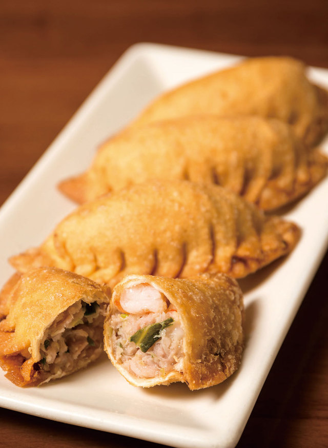 鎮海楼（目黒）　海老入り揚げ餃子（4個） 600円（税別）