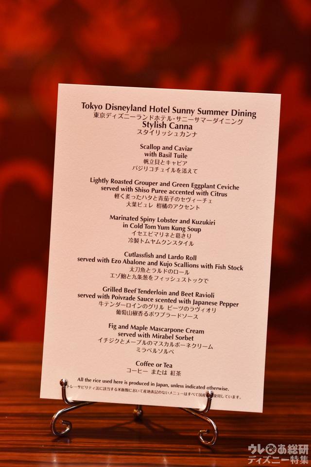 東京ディズニーランドホテル・サニーサマーダイニング スタイリッシュカンナ