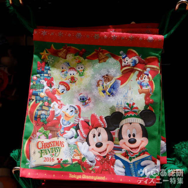 きんちゃく ¥700｜東京ディズニーランド「クリスマス・ファンタジー」（2016年）スペシャルグッズ