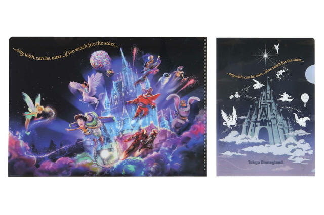 クリアホルダーセット 750円｜東京ディズニーランド新ナイトタイムエンターテイメント「Reach for the Stars」グッズ｜販売店舗：東京ディズニーランド「グランドエンポーリアム」｜発売日：2024年9月19日（木）