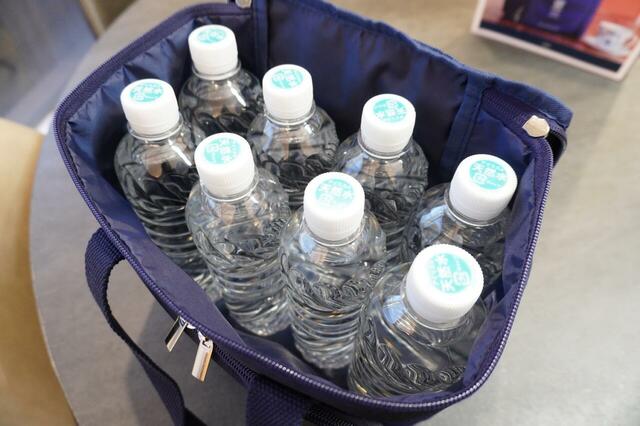 500mlペットボトルが8本入るサイズ感