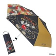 【サントス】晴雨兼用ディズニーフラット折りたたみ傘  金彩菊紋様