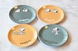 【ファミリーマート×PEANUTS】《キャンペーン第2弾「まめ皿」》4種類のまめ皿。直径は10cmほど。