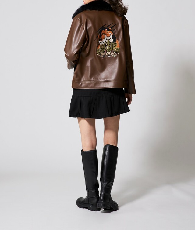 ユニセックスライダースジャケット「ライオン・キング/スカー」｜21,800円（税込）