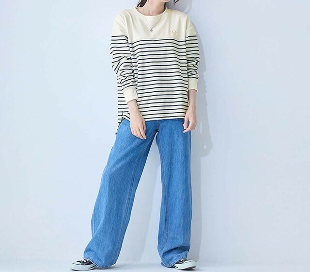 起毛ボーダーチュニック（選べるキャラクター）｜￥4,290 （税込）