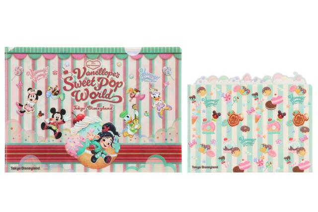 クリアホルダーセット 900円｜ディズニー・パルパルーザ“ヴァネロペのスウィーツ・ポップ・ワールド”グッズ｜販売店舗：東京ディズニーランド「ディズニー＆カンパニー」｜発売日：2026年4月8日（水）