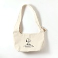 【PEANUTS Cafe】「オリジナルキャンバスショルダー 06 アイボリー」税込4,400円／丈夫なキャンバス地のショルダーバッグ