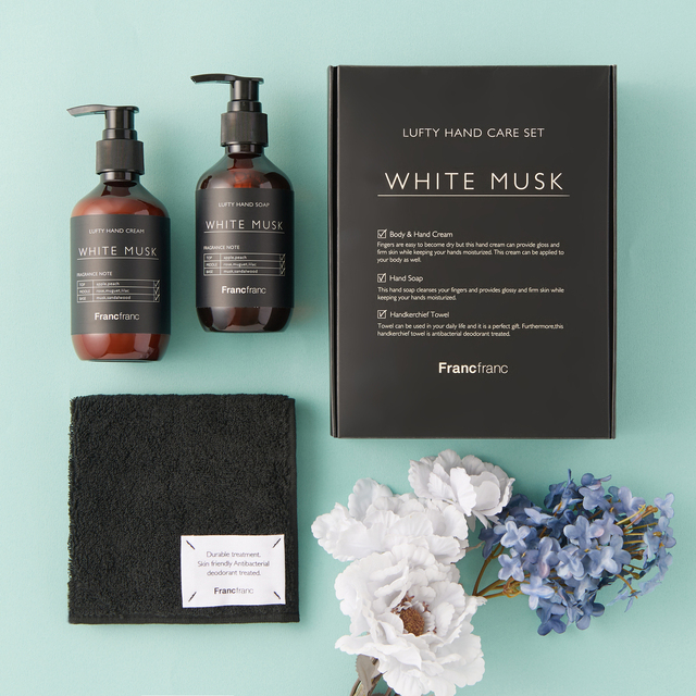 【Francfranc】ルフティー ハンドケアセット ホワイトムスク￥2,500