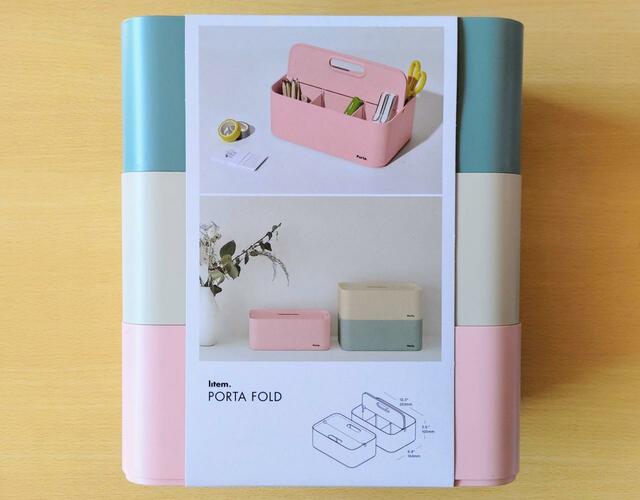 【コストコ　PORTA FOLD 収納キャリーボックス フォールド　3個　1800円】グリーン、ベージュ、ピンクの3色セット