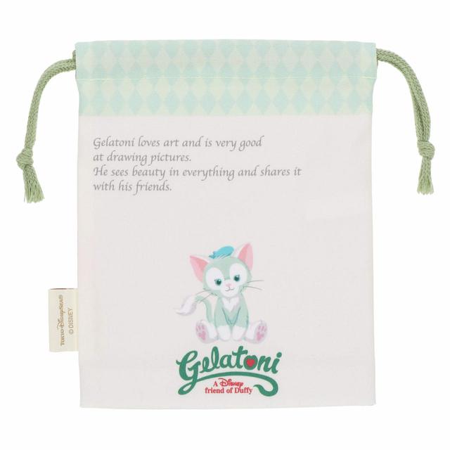 ジェラトーニ きんちゃく 850円｜サイズ：縦約17×横約14×マチ約4cm｜販売店舗：東京ディズニーシー「マクダックス・デパートメントストア」｜販売日：2022年11月29日(火)