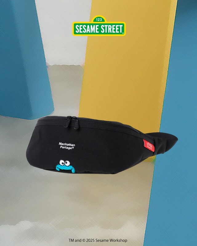 【セサミストリート】「BROOKLYN BRIDGE WAIST BAG 500D CORDURA SESAME ST」¥10,780(W46×H12×D6cm)