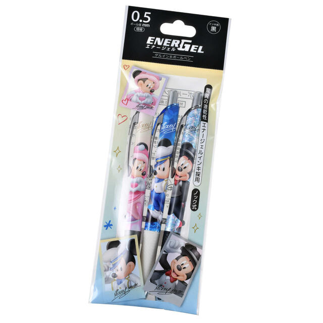 ミッキー エナージェル 0.5 ゲルインキボールペン セット HAPPY BIRTHDAY MICKEY 950円