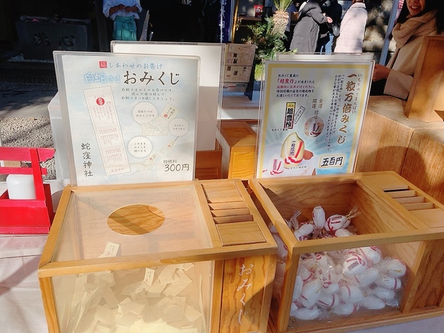【蛇窪神社（へびくぼじんじゃ）】4種類ほどのおみくじがありました