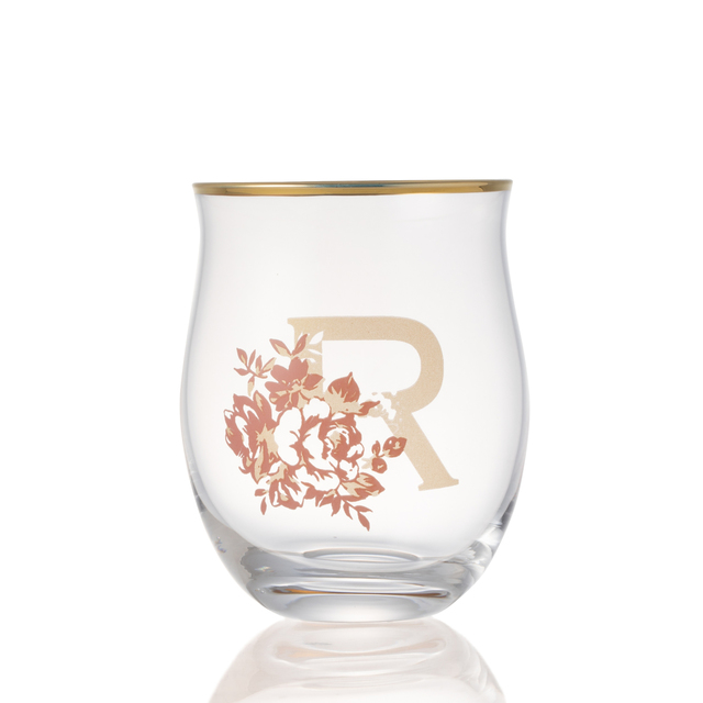 フラワー イニシャル グラス