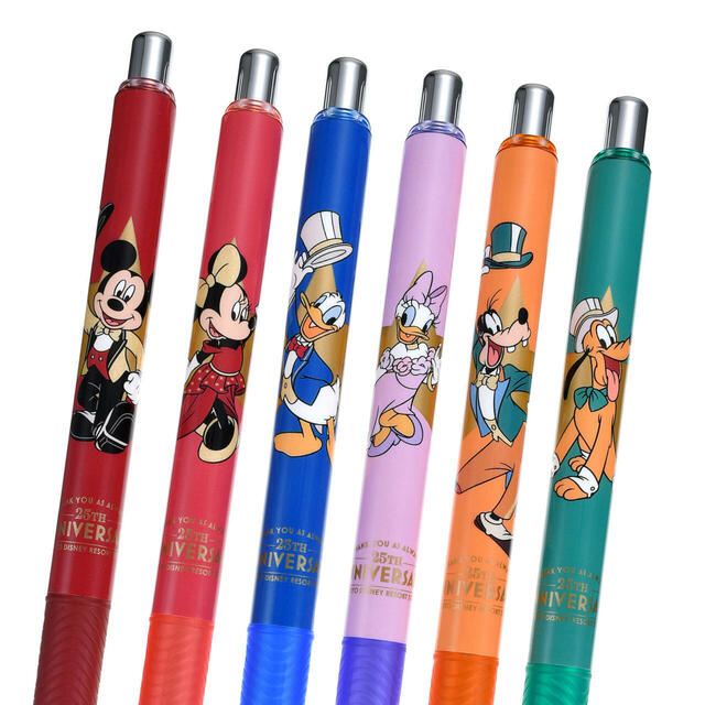 【東京ディズニーリゾート店限定】ミッキー＆フレンズ エナージェル 0.5 ゲルインキボールペン セット 東京ディズニーリゾート店25周年記念 1,900円