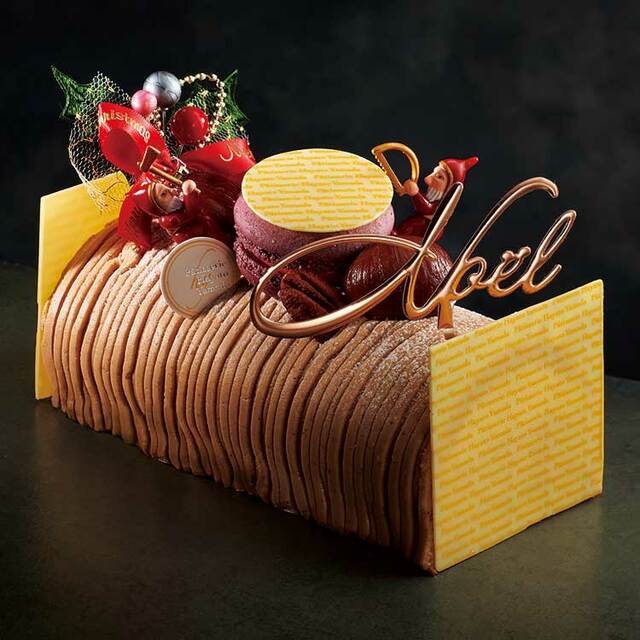 「『パティスリーハヤトヤマダ』ブッシュ ド マロン」＜（長さ約15cm）6,000円【限定30台】＞【小田急百貨店新宿店 「2023年 クリスマスケーキ」 】