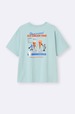 【GU×パペットスンスン】「グラフィックT パペットスンスン」1,490円/バックプリントにアイスクリームショップのメニュー表をデザイン