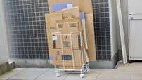 【ニトリ　段ボールストッカー】耐荷重は約10kg。たくさん保管できます