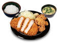 ・超厚切りリブロースかつ＆本格唐揚げ（3個）定食　1,350円→本格唐揚げが6個になって価格はそのまま1,350円【松のやの「倍量フェア」】