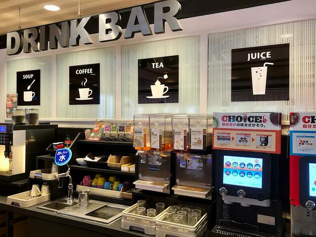 【ガスト ドリンクバー】清涼飲料水やお茶、コーヒーのラインナップが豊富なのがいいですね