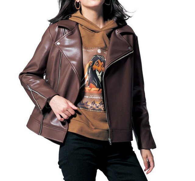 ユニセックスライダースジャケット「ライオン・キング/スカー」｜21,800円（税込）