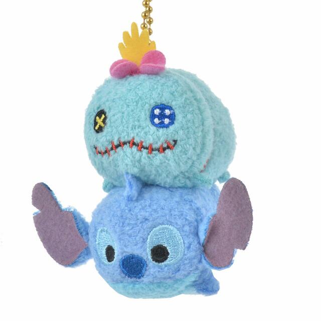 ツムツム スティッチ&スクランプ ぬいぐるみキーホルダー・キーチェーン ディズニーストアぬいぐるみ「TSUM TSUM」10周年 1,600円