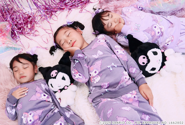 【aimerfeel（エメフィール）】クロミ ストレッチ ソフトボア 長袖 キッズ 上下セット（子供サイズ）