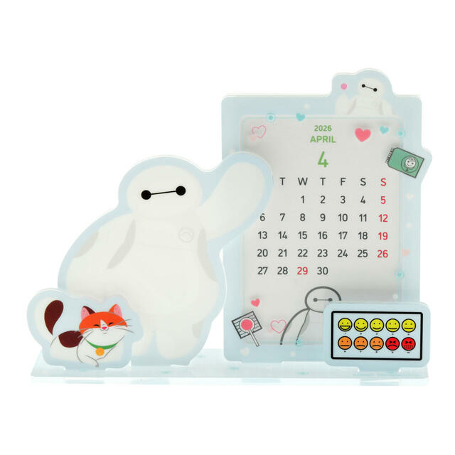 ベイマックス&モチ 卓上カレンダー アクリル CALENDAR&ORGANIZER 2026 1,800円