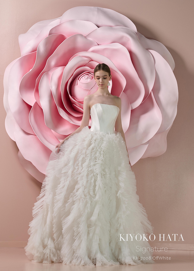 【クラウディア】KIYOKO HATA(キヨコハタ)新作ウェディングドレス|KH-7008_offwhite