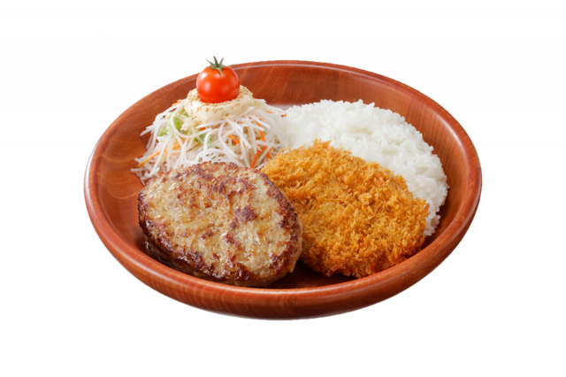 メンチカツ＆ハンバーグディッシュ 1,330円（税込）【びっくりドンキー「ハンバーグ屋のメンチカツ」】