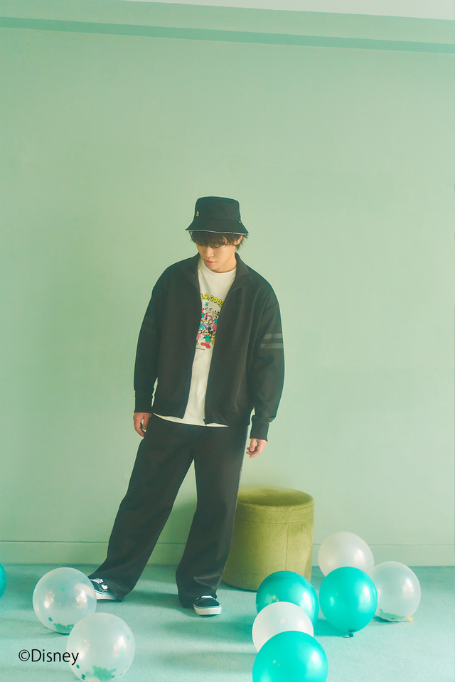 【 Disney 】サイドプリントビッグトラックパンツ