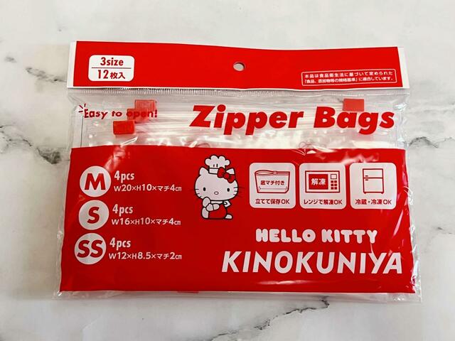 【紀ノ国屋】紀ノ国屋　ハローキティ　ジッパーバッグ／税込495円