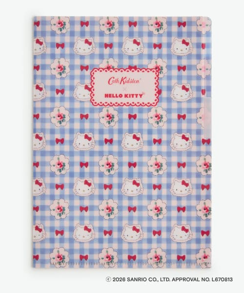 【Cath Kidston × Hello Kitty】クリアファイル Sax 770円／A5サイズのクリアファイルにCath Kidston × Hello Kittyのアートが登場