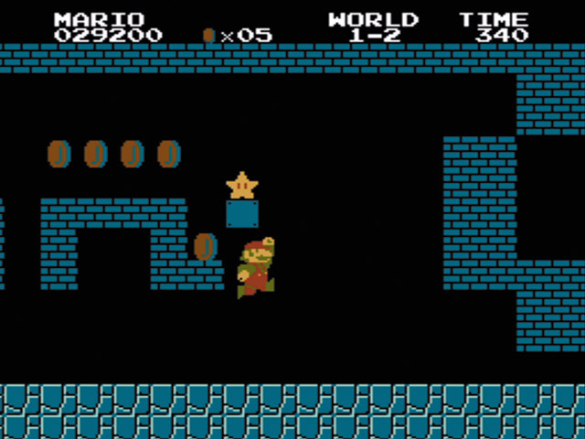 スーパーマリオブラザーズ／スターを取ると、一定時間マリオが無敵に。この状態のときに流れるBGMも非常に有名。