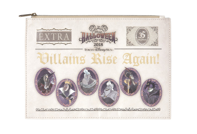 ポーチ 1,200円｜縦約15.5×横約21.5cm｜東京ディズニーシー「ディズニー・ハロウィーン」2018