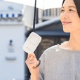 日傘クリップファン使用イメージ